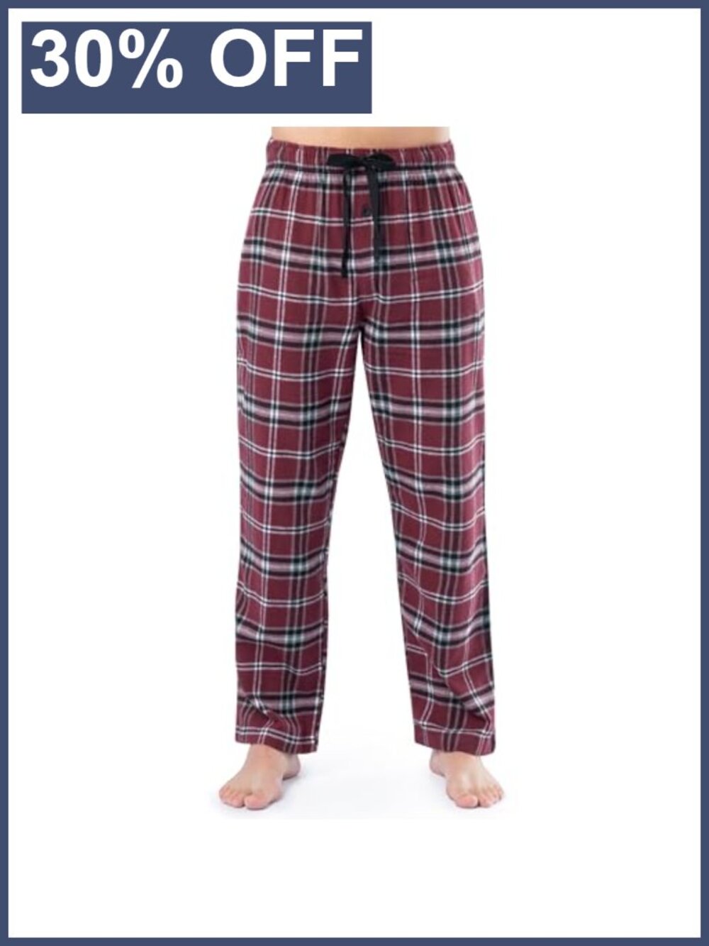 Men's Soft Flannel Pajama Lounge Sleep Pant - Cotton, Relaxed Fit with Pockets